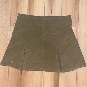 Athleta All Terrain Olive Green Skirt 4 #841277